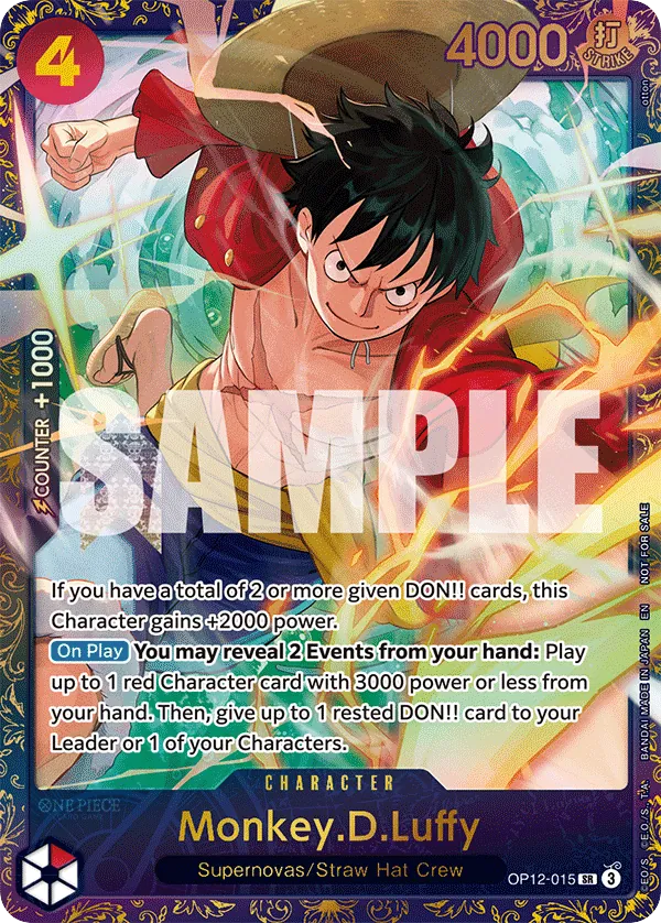 Monkey.D.Luffy - OP12-015 - Super Rare (Treasure Cup Alt Art) - Legacy of the Master