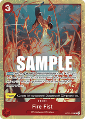 Fire Fist - OP03-018 - Rare (Alternate Art) - Pillars of Strength