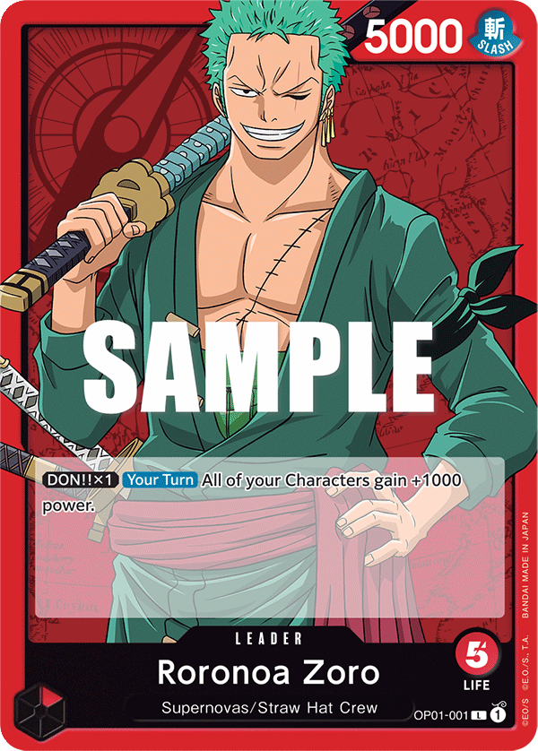Roronoa Zoro - OP01-001 - Leader - Romance Dawn