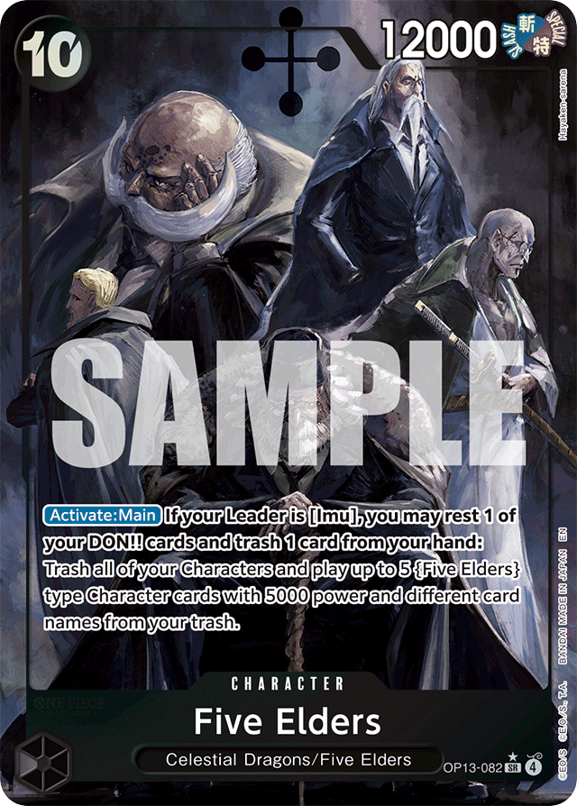 Five Elders - OP13-082 - Super Rare (Alternate Art) - Carrying On His Will