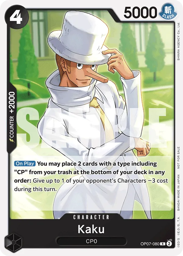 Kaku - OP07-080 - Rare (Tournament Pack Vol1Alt Art) - 500 Years In The Future