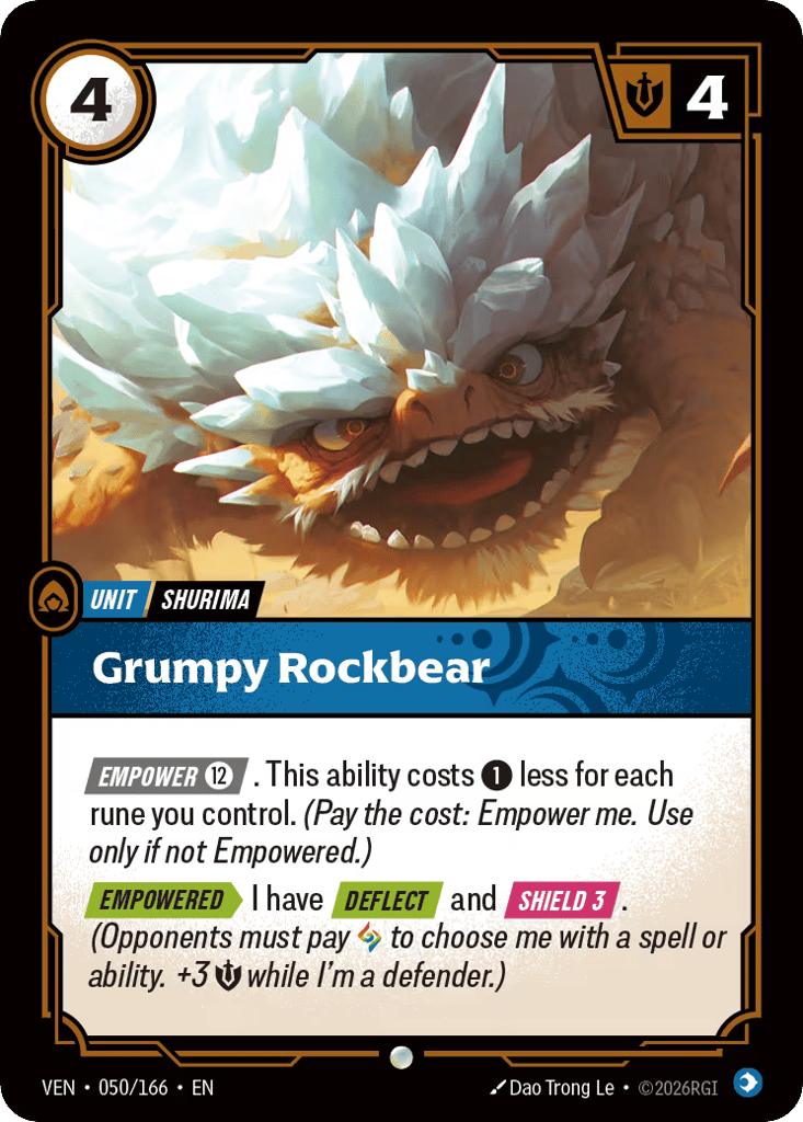Grumpy Rockbear - 050/166 - Common - Vendetta