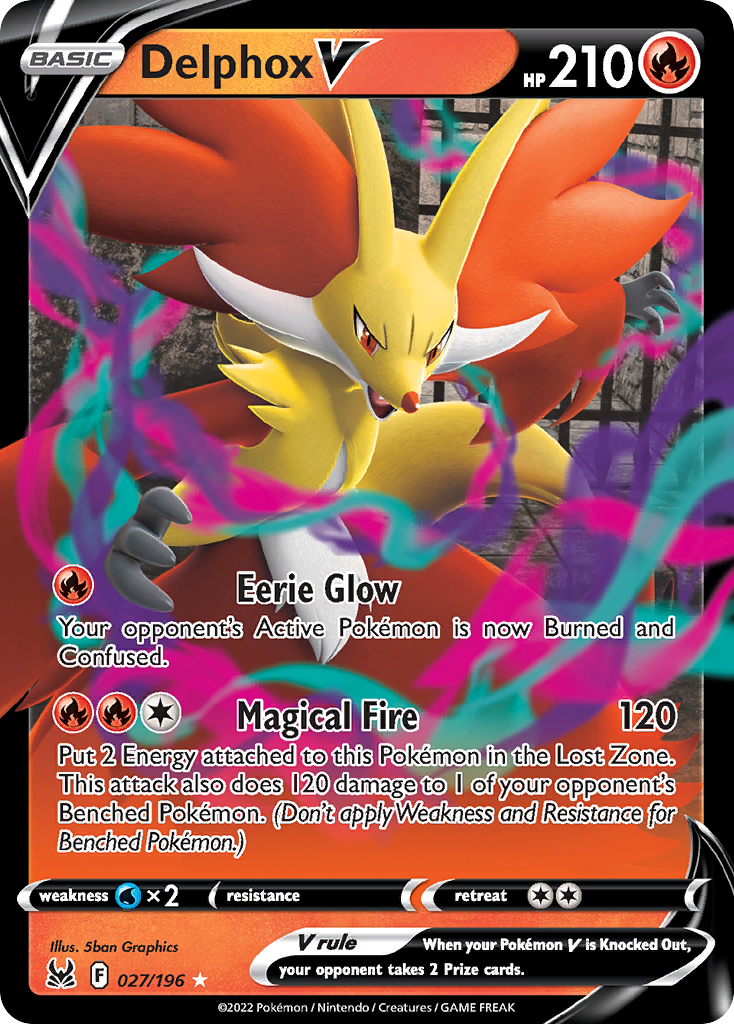 Delphox V - 027/196 - Lost Origin