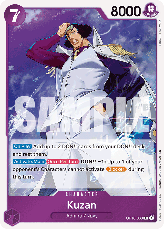 Kuzan - OP16-063 - Rare - The Time Of Battle