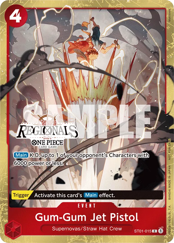 Gum-Gum Jet Pistol - ST01-015 - Common (Regional Participant Stamp) - Straw Hat Crew