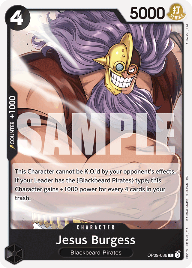 Jesus Burgess - OP09-086 - Rare (Starter Deck) - Emperors In The New World