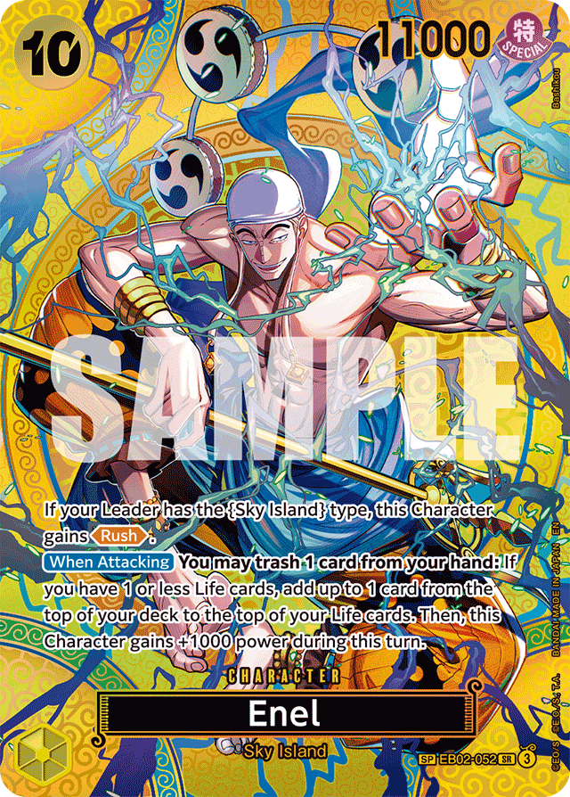 Enel - EB02-052 - Super Rare (Special Alternate Art) - Anime 25th Collection