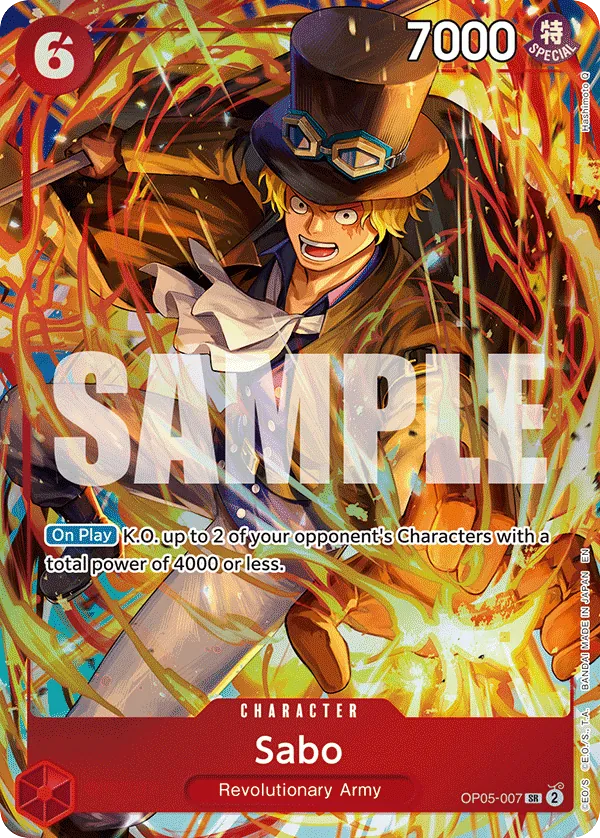 Sabo - OP05-007 - Super Rare (Illustration Box Vol5Alt Art) - Awakening of the New Era