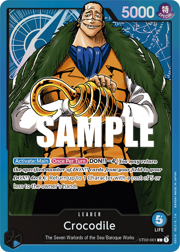 Crocodile - ST03-001 - Leader - The Seven Warlords of the Sea