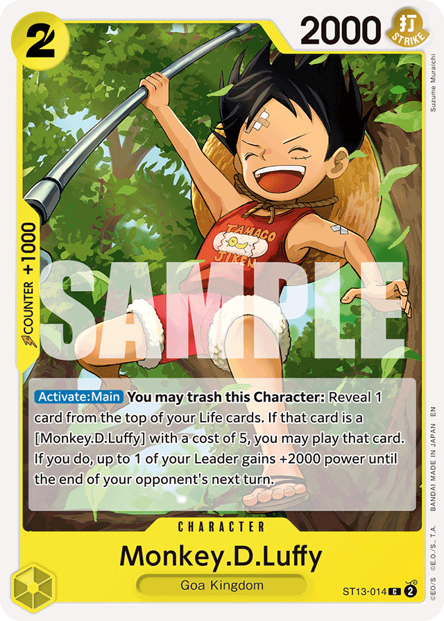 Monkey.D.Luffy - ST13-014 - Common (Reprint) - Ultra Deck: The Three Brothers