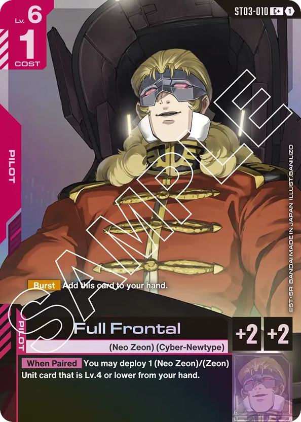 Full Frontal - ST03-010 - Common (Alternate Art) - Zeon's rush