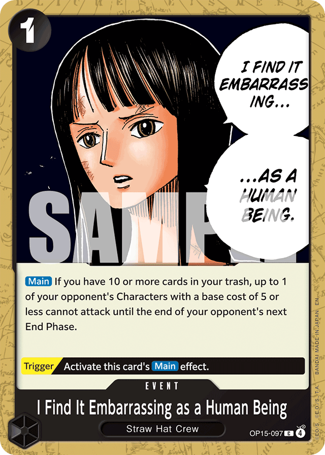 I Find It Embarrassing as a Human Being - OP15-097 - Common - Adventure on Kami's Island