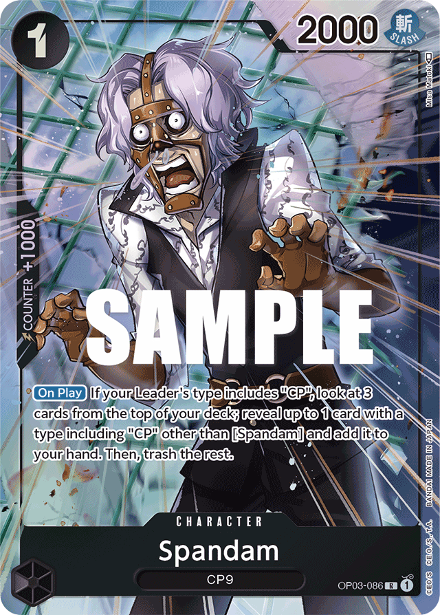 Spandam - OP03-086 - Rare (Alternate Art) - Pillars of Strength
