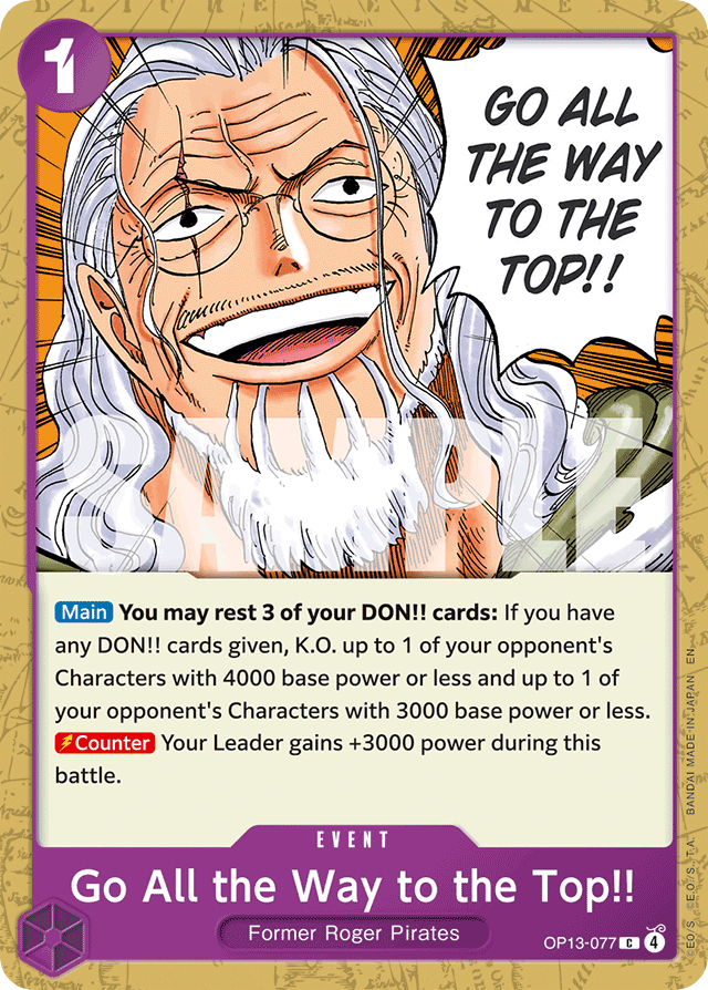 Go All the Way to the Top!! - OP13-077 - Common - Carrying On His Will