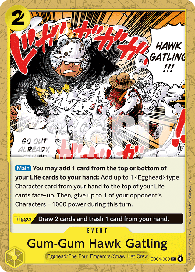 Gum-Gum Hawk Gatling - EB04-060 - Common - Egghead Crisis