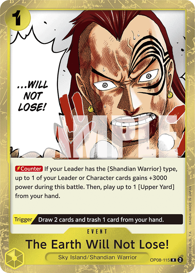The Earth Will Not Lose! - OP08-115 - Rare - Two Legends