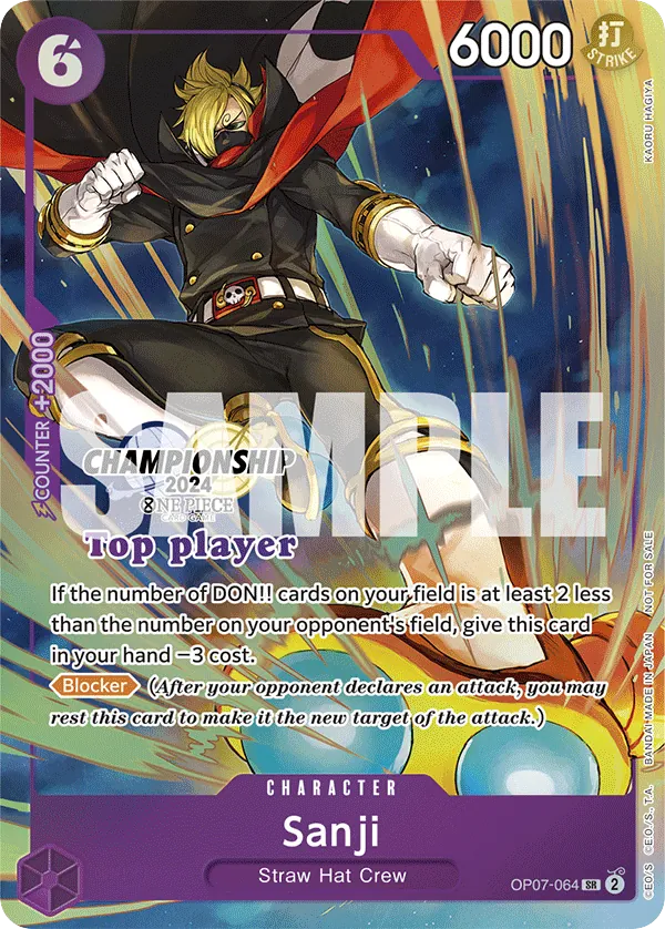 Sanji - OP07-064 - Super Rare (Top Player Stamp) - 500 Years In The Future