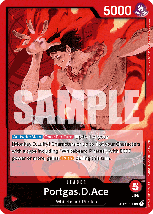 Portgas.D.Ace - OP16-001 - Leader - The Time Of Battle