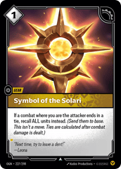 Symbol Of The Solari - 227/298 - Uncommon - Origins