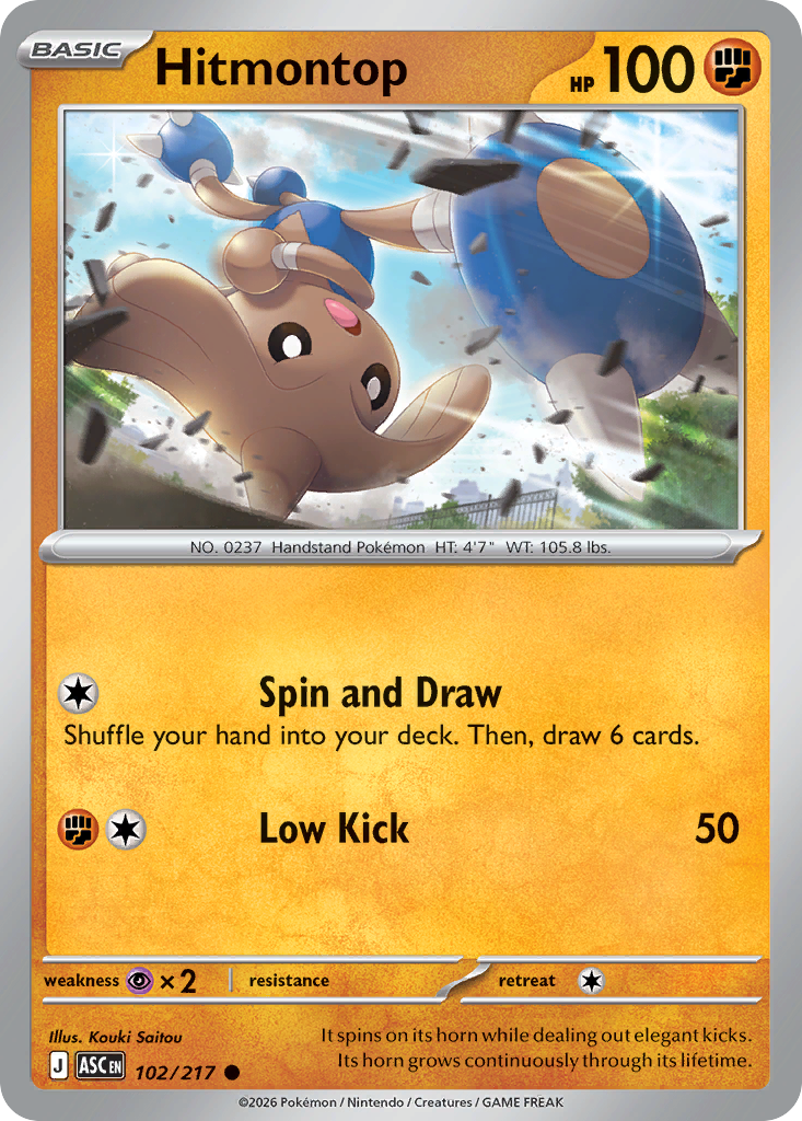 Hitmontop - 102/217 - Ascended Heroes