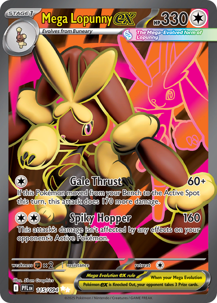 Mega Lopunny ex - 115/94 - Phantasmal Flames