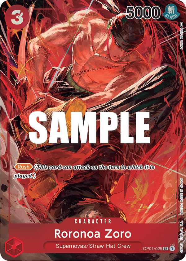 Roronoa Zoro - OP01-025 - Super Rare (Alternate Art) - Romance Dawn