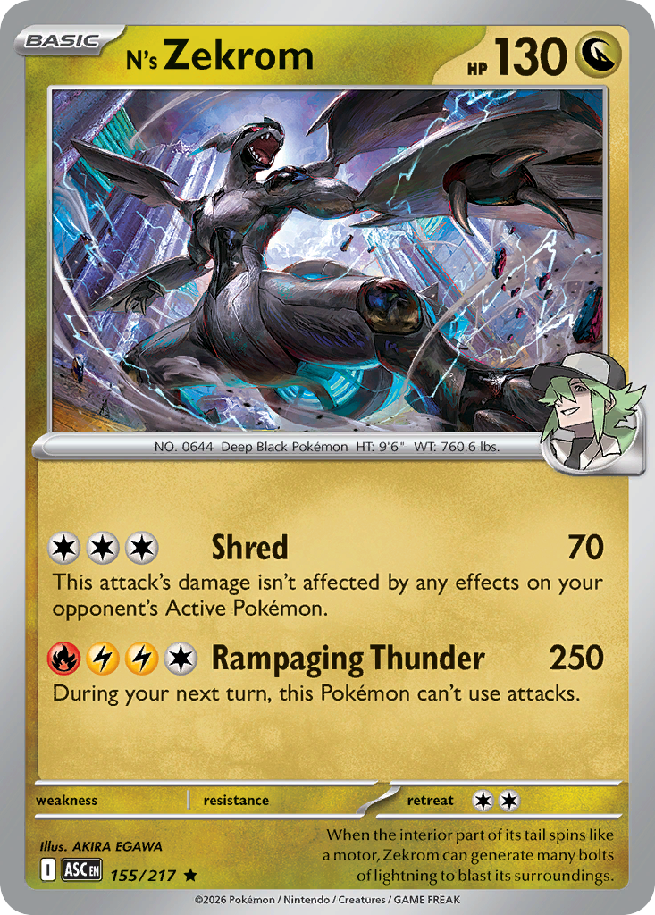 N's Zekrom - 155/217 - Ascended Heroes