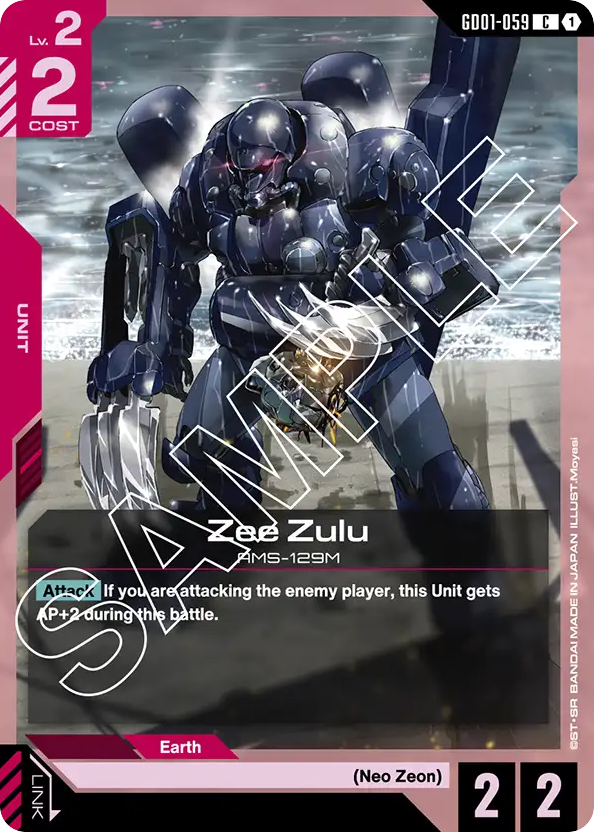 Zee Zulu - GD01-059 - Common - Newtype Rising