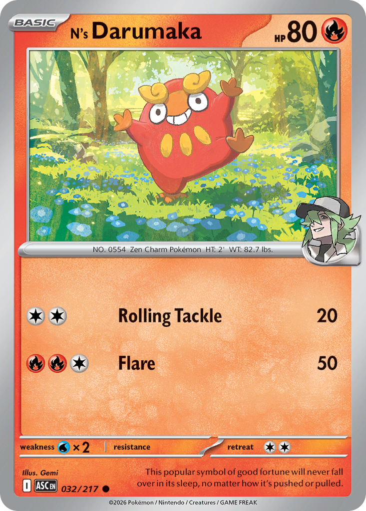 N's Darumaka - 032/217 - Ascended Heroes