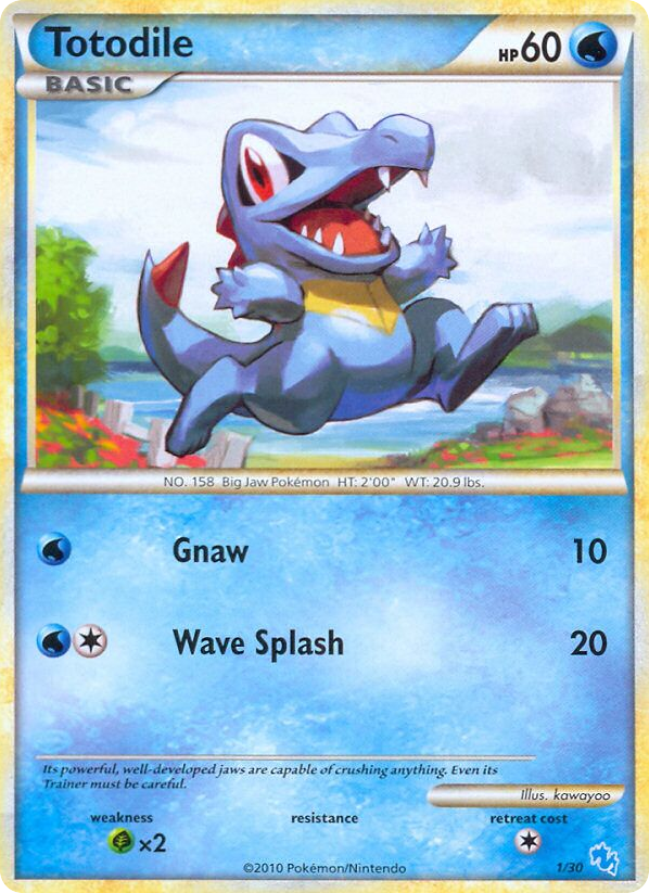 Totodile - 01/30 - HGSS Trainer Kit Gyarados