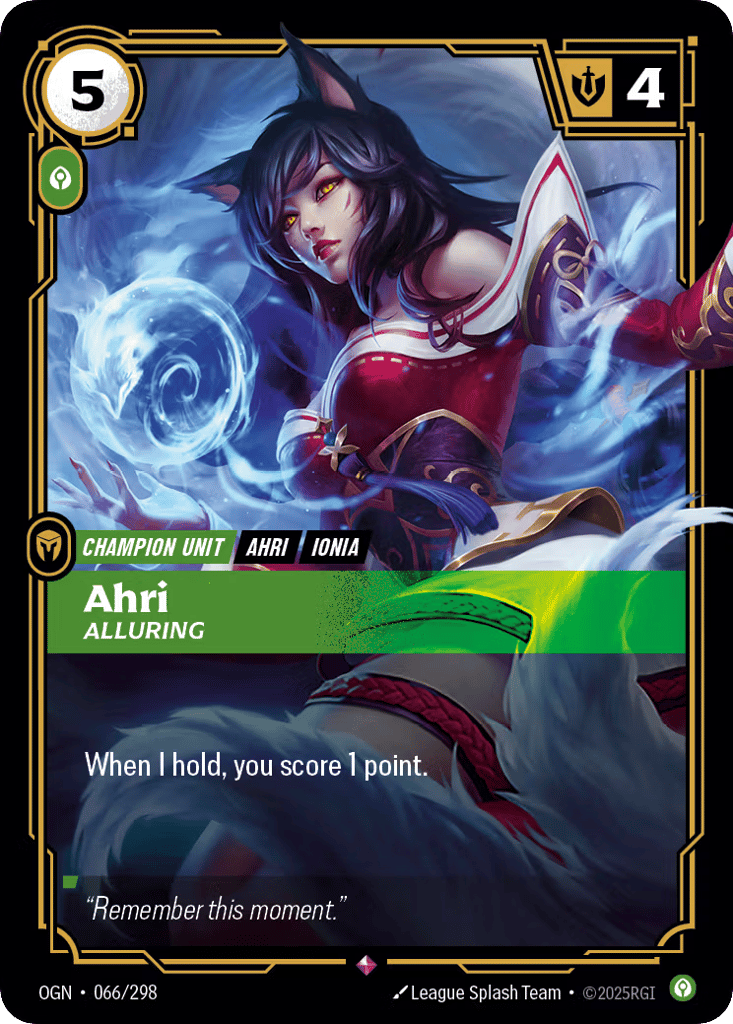 Ahri, Alluring - 066/298 - Rare - Origins