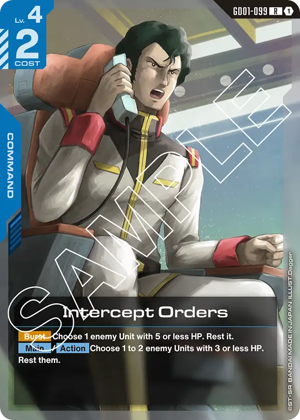 Intercept Orders - GD01-099 - Rare - Newtype Rising