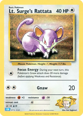 Lt. Surge's Rattata - 15/34 - Pokémon TCG Classic - Blastoise
