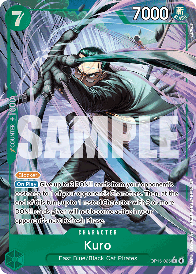 Kuro - OP15-025 - Rare (Alternate Art) - Adventure on Kami's Island