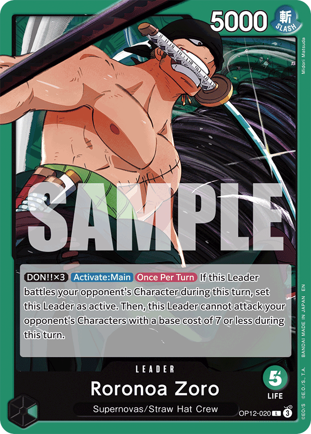 Roronoa Zoro - OP12-020 - Leader - Legacy of the Master