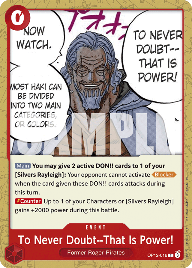 To Never Doubt--That Is Power! - OP12-016 - Common - Legacy of the Master