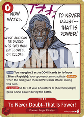 To Never Doubt--That Is Power! - OP12-016 - Common - Legacy of the Master