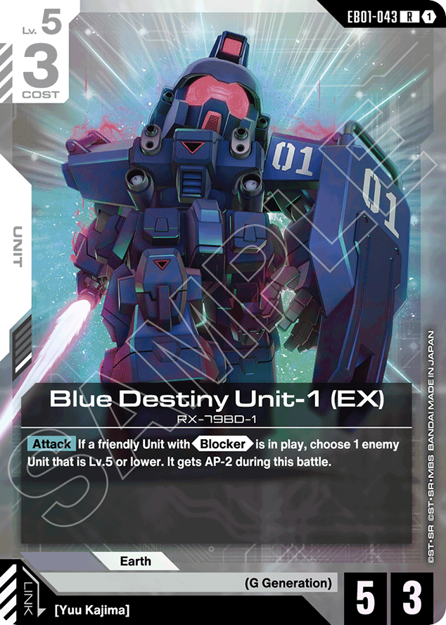Blue Destiny Unit-1 (EX) - EB01-043 - Rare - Eternal Nexus