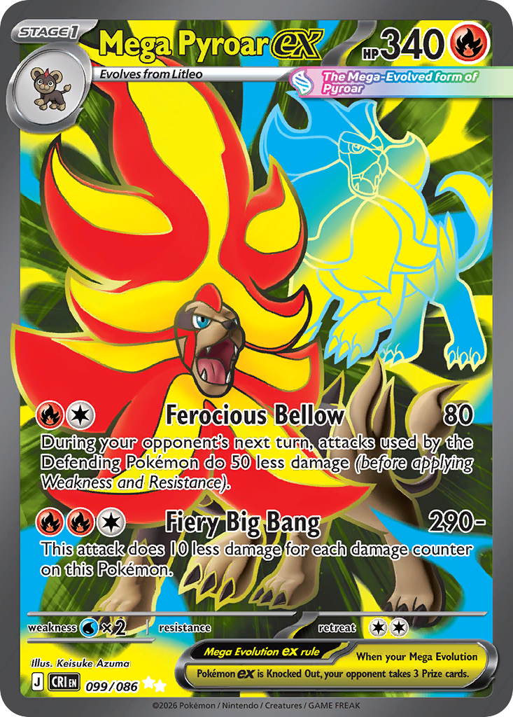 Mega Pyroar ex - 99/86 - Chaos Rising