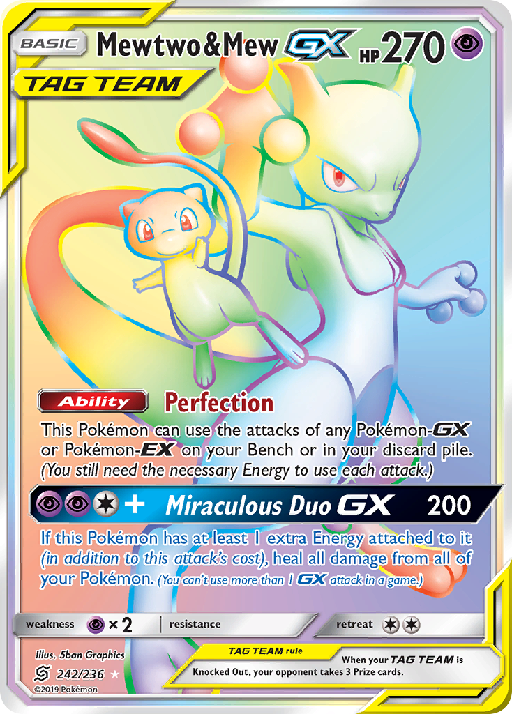 Mewtwo & Mew-GX - 242/236 - Unified Minds