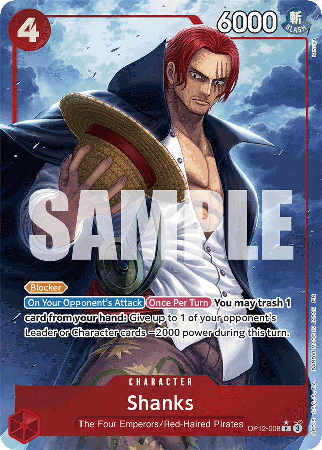 Shanks - OP12-008 - Rare (Alternate Art) - Legacy of the Master