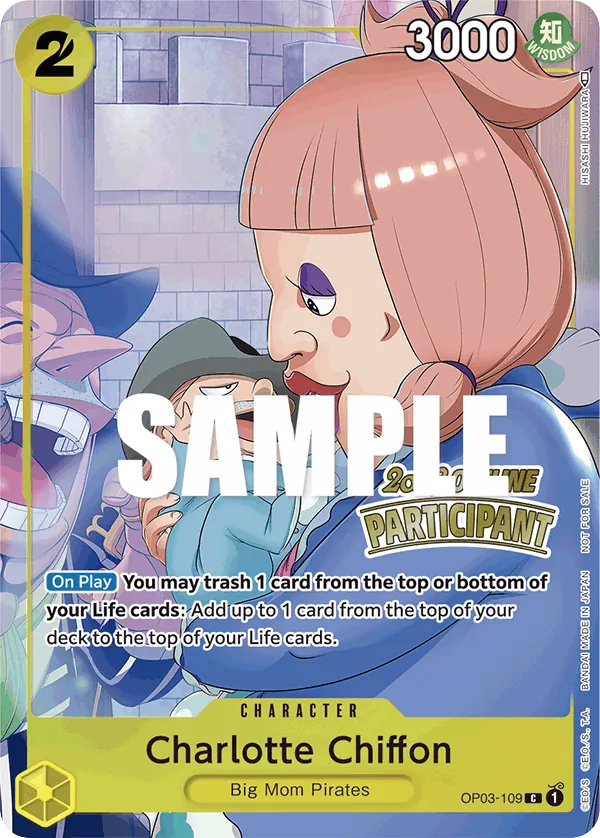 Charlotte Chiffon - OP03-109 - Common (Offline Participant Stamp) - Pillars of Strength