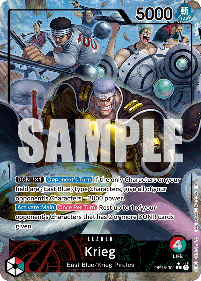 Krieg - OP15-001 - Leader (Alternate Art) - Adventure on Kami's Island