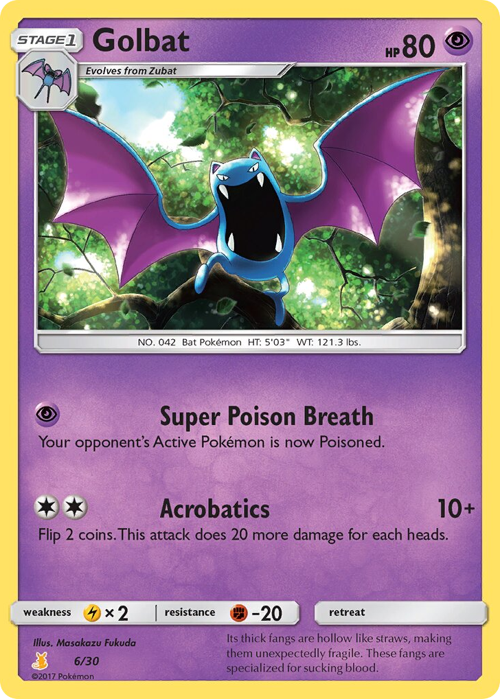 Golbat - 06/30 - SM Trainer Kit Alolan Raichu