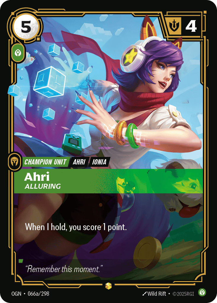 Ahri, Alluring - 066a/298 - Showcase - Origins