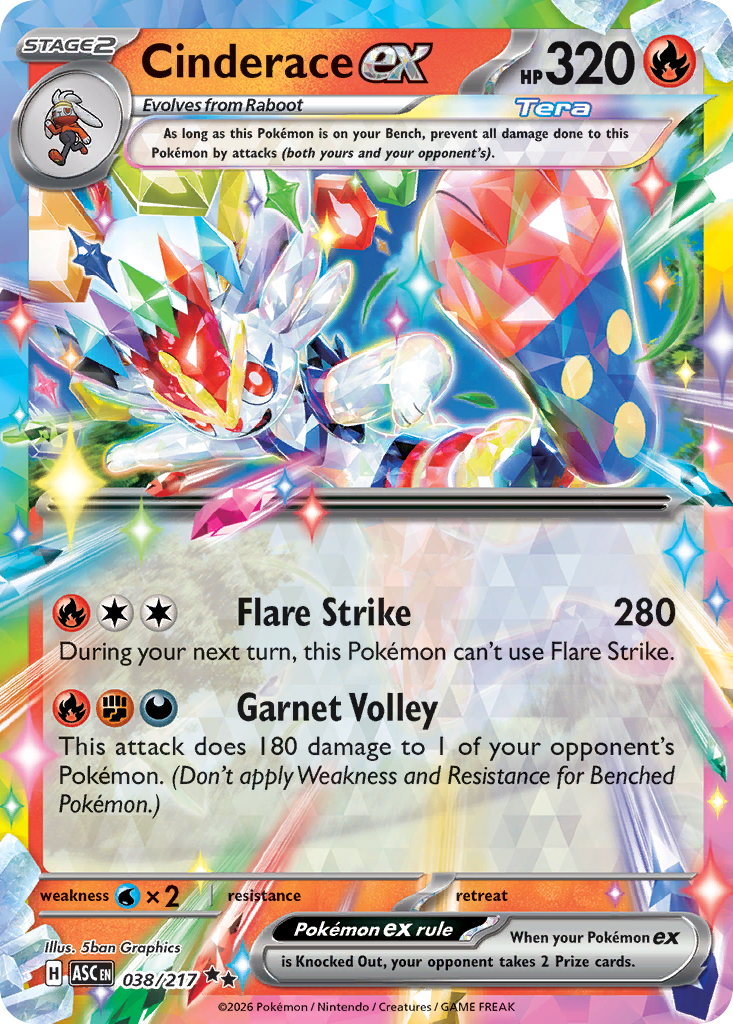 Cinderace ex - 038/217 - Ascended Heroes