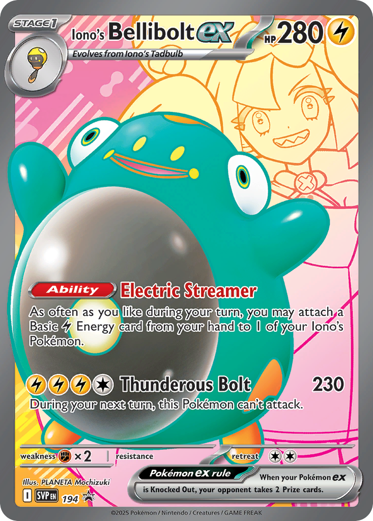 Iono's Bellibolt ex - 194 - Scarlet & Violet Black Star Promos