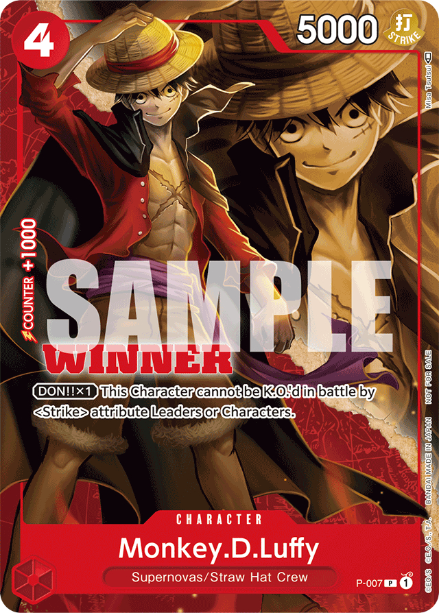 Monkey.D.Luffy - P-007 - Promo (Winner Stamp) - Promos
