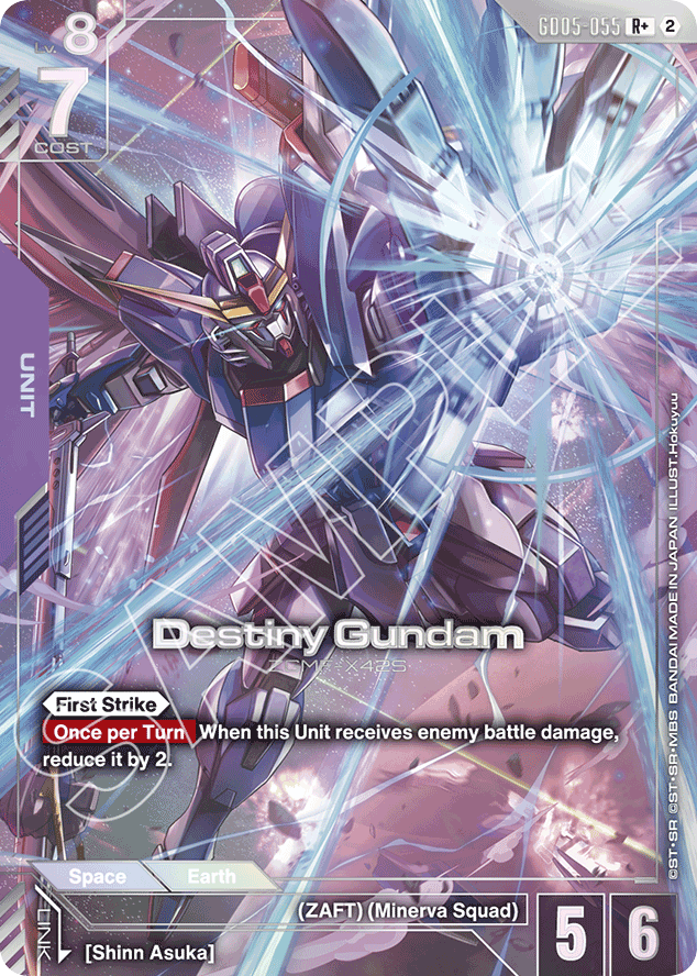 Destiny Gundam - GD05-055 - Rare (Alternate Art) - Freedom Ascension