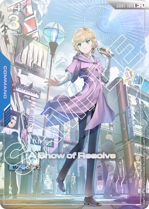 A Show of Resolve - GD01-100 - Uncommon (Alternate Art) - Newtype Rising